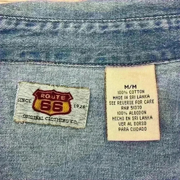 Route 66 Light Blue Vintage Cotton Jacket Size M - Picture 6 of 10